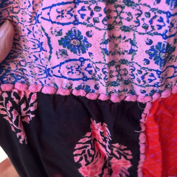 Ana & Kate patchwork elastic‎ waist maxi skirt size M Gypsie core. - Picture 10 of 10